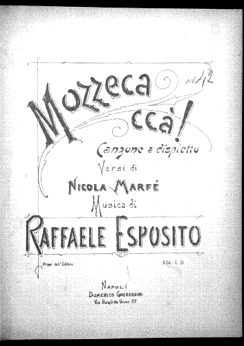Esposito - Mozzeca ccà! - Score