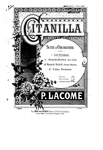 Lacôme d'Estalenx - Gitanilla - For Piano 4 hands (Alder) - Score
