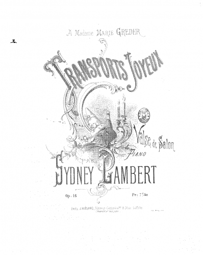 Lambert - Transports joyeux - Score