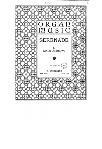 Andrews - Serenade - Score