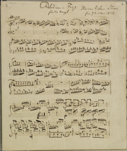 Brahms - Prelude and Fugue - Score