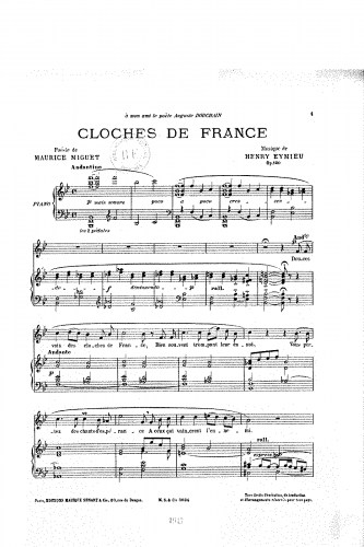 Eymieu - Cloches de France, Op. 120 - Score