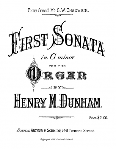 Dunham - Piano Sonata No. 1, Op. 10 - Score