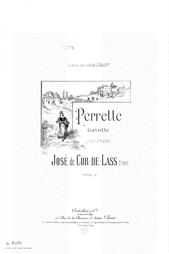 Cor-de-Lass - Perrette, Gavotte pour piano - Score