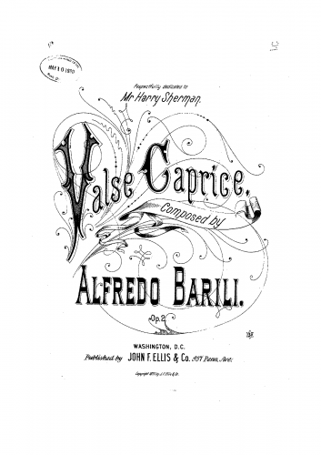 Barili - Valse caprice, Op. 2 - Score