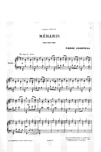 Coindreau - Méharis - Score