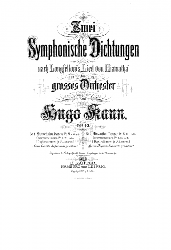 Kaun - Im Urwald, Op. 43 - Full Score - Score