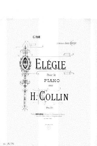 Collin - Elegie - Score