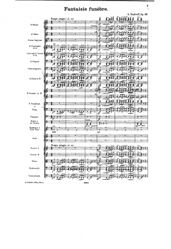Yuferov - Fantaisie funèbre - Full Score - Score