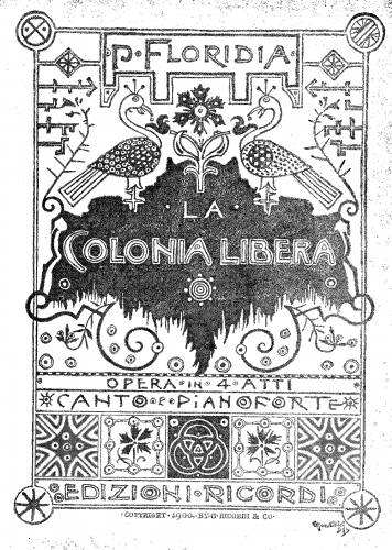 Floridia - La colonia libera - Vocal Score - Score