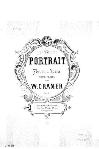 Cramer - Fleurs d'opéra sur 'Le portrait' - Score