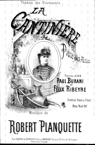 Planquette - La cantinière - Vocal Score - Score