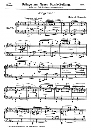 Schwartz - Wiegenlied - Score