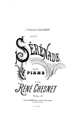 Chesnet - Sérénade - Score