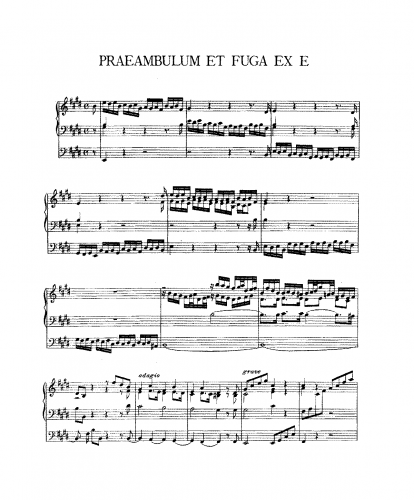 Lübeck - Preambulum and Fugue - Score