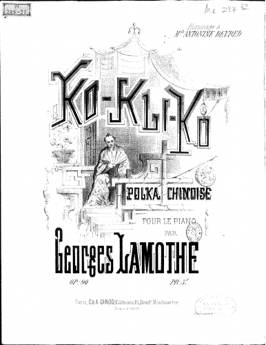 Lamothe - Ko-kli-ko - Score