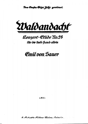 Sauer - Concert Etudes Nos.21-30 - Etude No. 28, complete score