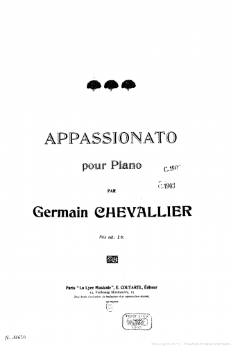 Chevallier - Appassionato - Score