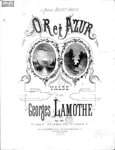 Lamothe - Or et azur - Score