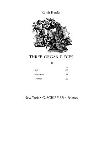 Kinder - Three Organ Pieces - Score