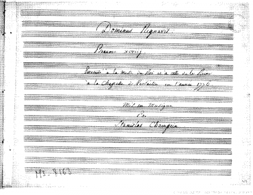 Champein - Dominus Regnavit, Pseaume XCVIII - Score