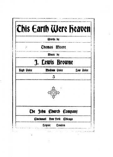 Browne - This Earth Were Heaven - Score