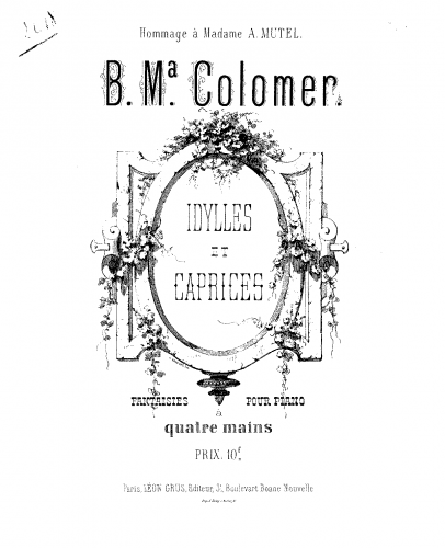 Colomer - Idylles et Caprices - Score