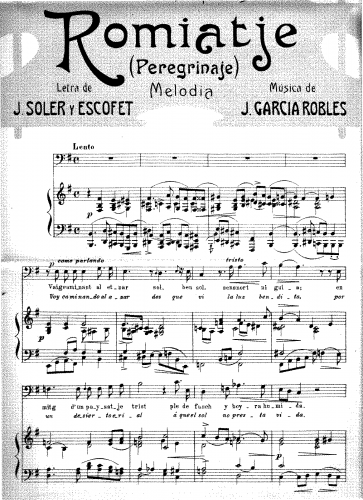 Garcia Robles - Romiatge - Score