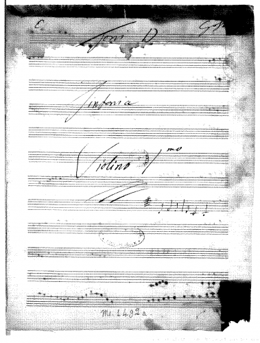 Gossec - Sinfonia in D, RH 46 - Violins I, II