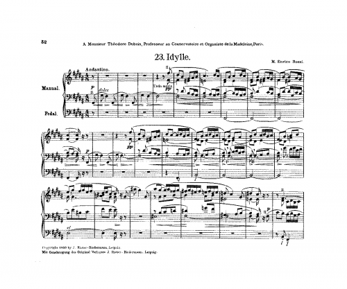 Bossi - Idylle - Score