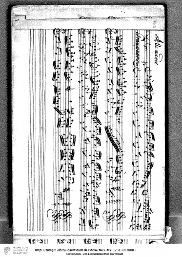 Graupner - Partita in C major, GWV 126 - Score