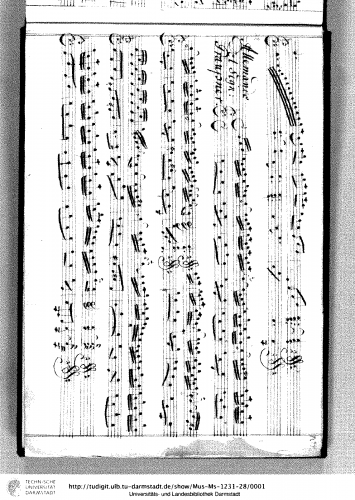 Graupner - Partita in C major, GWV 130 - Score