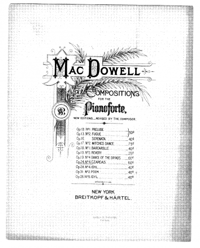 MacDowell - 4 Stücke - Piano Score - 4. Czardas (300 dpi)