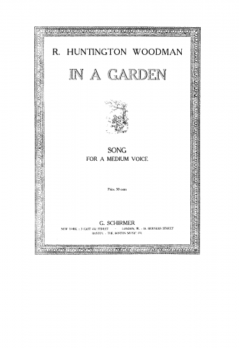 Woodman - In a Garden - Score