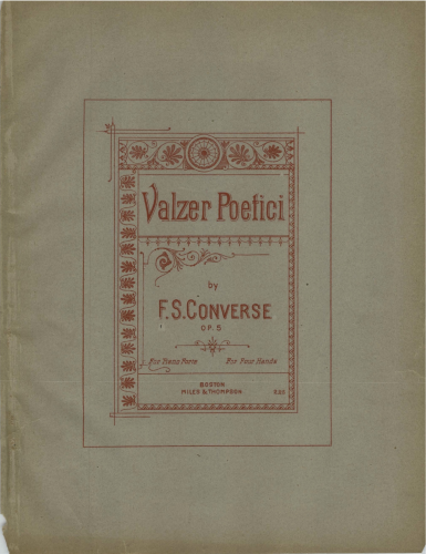 Converse - Valzer poetici, Op. 5 - Score