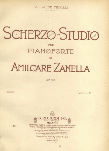 Zanella - Scherzo-studio, Op. 59 - Score
