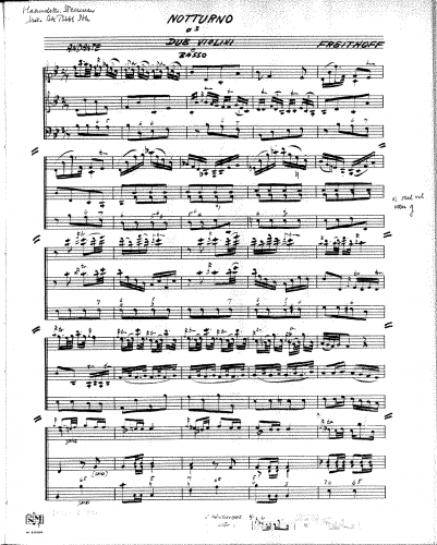 Freithoff - Notturno in B-flat major - Score