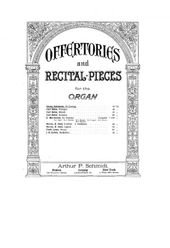 Schumann - Drei Stücke für Klavier - 2. Am Abend For Organ solo (Shackley) - Score