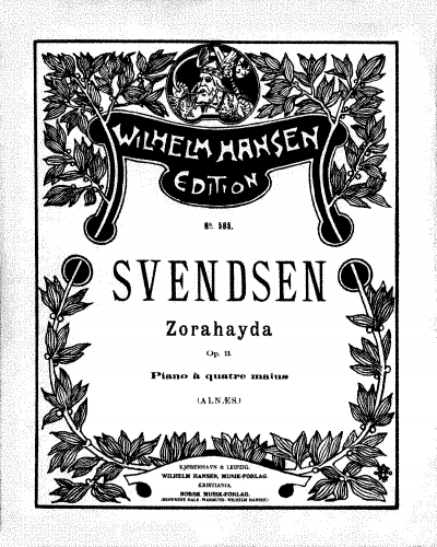 Svendsen - Zorahayda, Op. 11 - For Piano 4 hands (AlnÃ¦s) - Score