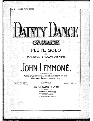 Lemmoné - Caprice 'Dainty Dance' in C major - Score