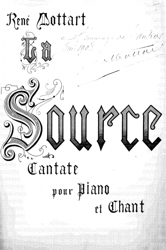 Mottart - La source - Score