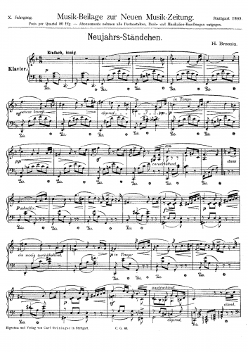 Brassin - Neujahrs-Ständchen - Score