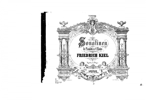 Kiel - 2 small Sonatas for Piano 4-hands - Score