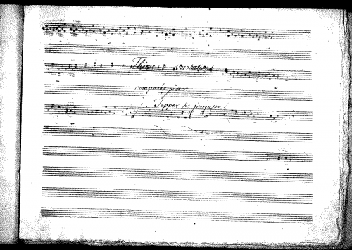 Ferguson - Theme and Variations in C major - Score