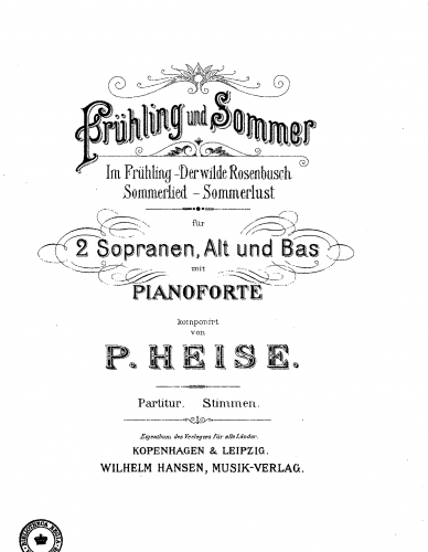 Heise - Foraar og Sommer - Score