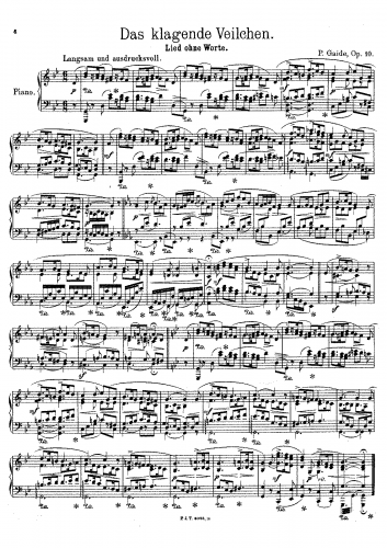Gaide - Das klagende Veilchen, Op. 10 - Score