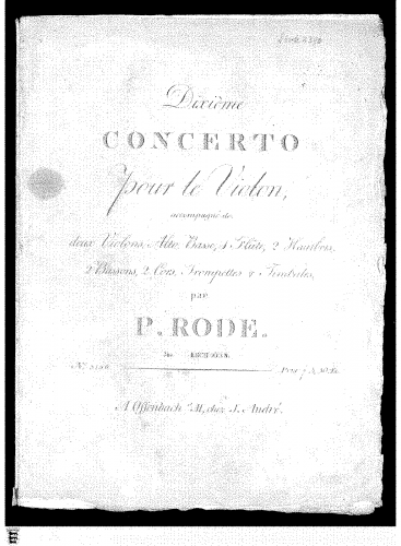 Rode - Violin Concerto No. 10