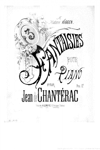 Chantérac - 3 Fantaisies - Score