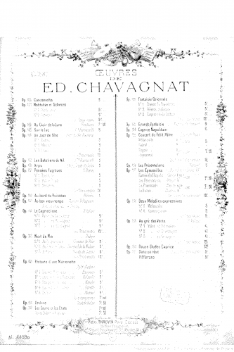 Chavagnat - Au Gré des vents, Op. 159 - Score