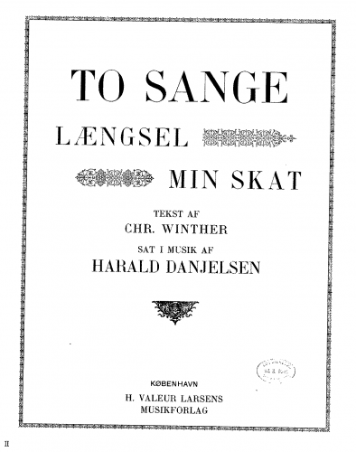 Danjelsen - To Sange - Score